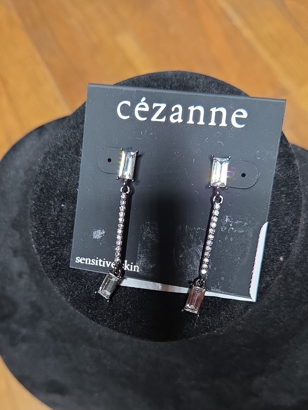 Cezanne | Black Crystal Drop Earrings